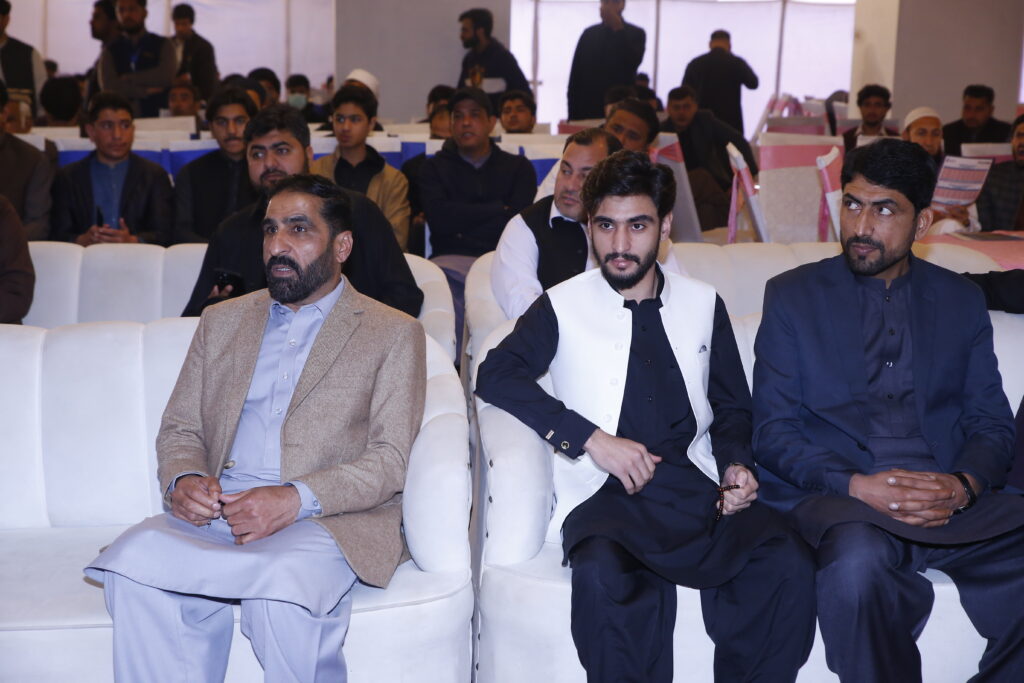 Chairman Fazal Rabbani addressing guests at Diamond Mall hi-tea ceremony
